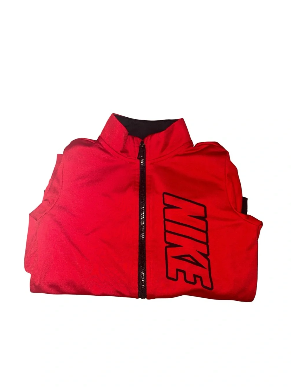 Nike Kids Red And Black Color-Block Athletic Sporty Track Jacket Boys Size 7